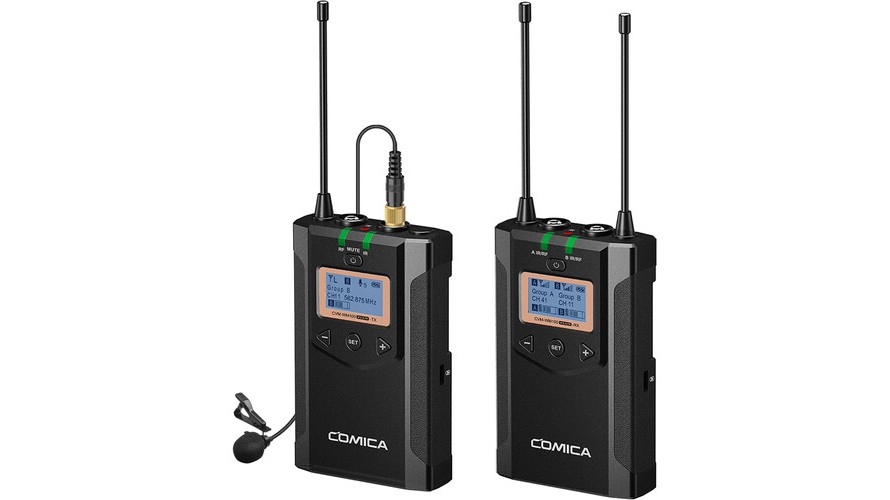 Comica Audio CVM-WM100 PLUS Camera-Mount Wireless Omni Lavalier Microphone System (568 to 591 MHz)