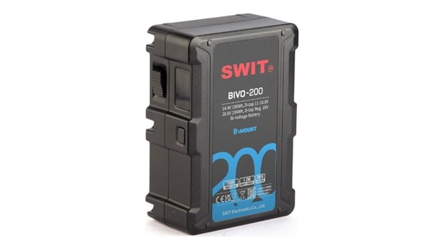 SWIT BIVO-200 – двуволтова B-mount батерия 196 Wh, 14,4/28,8 V