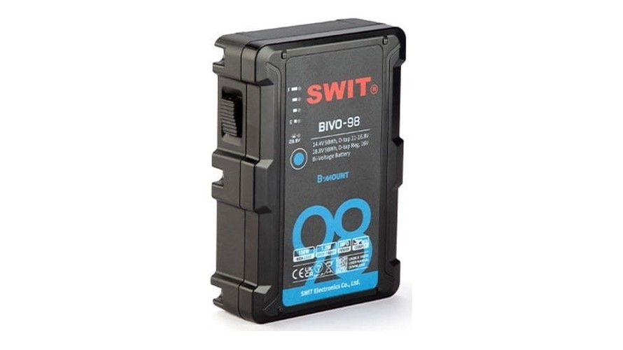 SWIT BIVO-98 – двуволтова B-mount батерия 98 Wh, 14,4/28,8 V