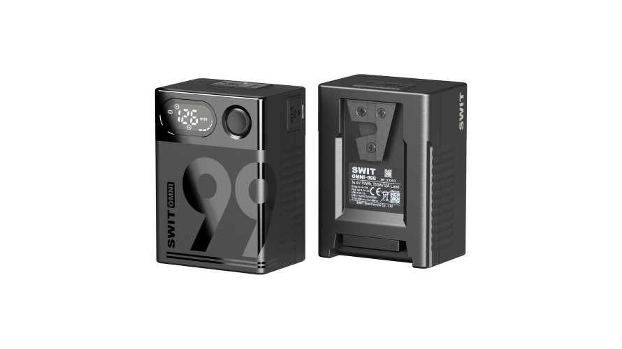 SWIT OMNI-99S – мини V-mount батерия 99 Wh с USB-C и LCD SWIT OMNI-99S – мини V-mount батерия 99 Wh с USB-C и LCD