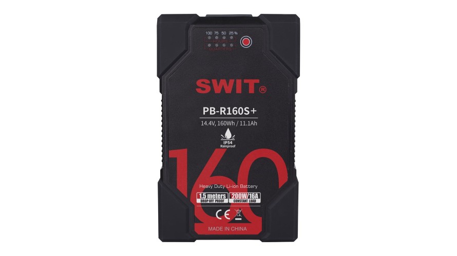SWIT PB-R160S+ – здрава V-mount батерия 160 Wh, IP54 SWIT PB-R160S+ – здрава V-mount батерия 160 Wh, IP54