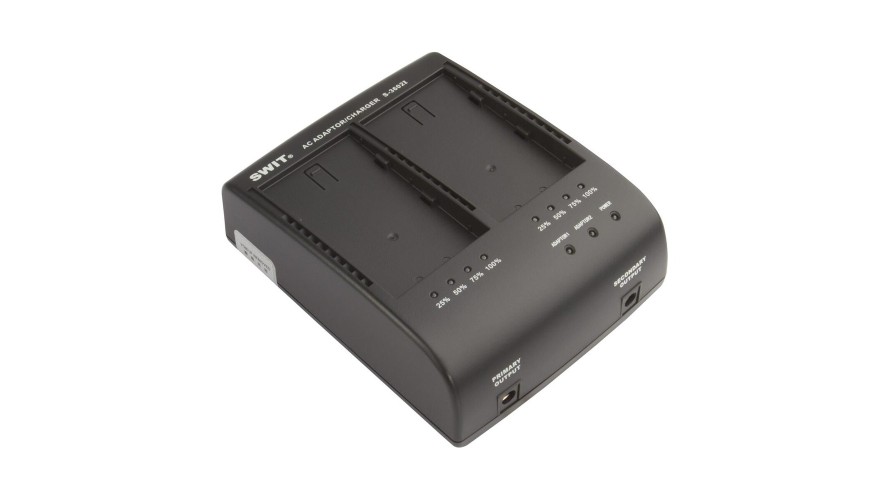 SWIT S-3602I – 2-канално зарядно за JVC SSL батерии