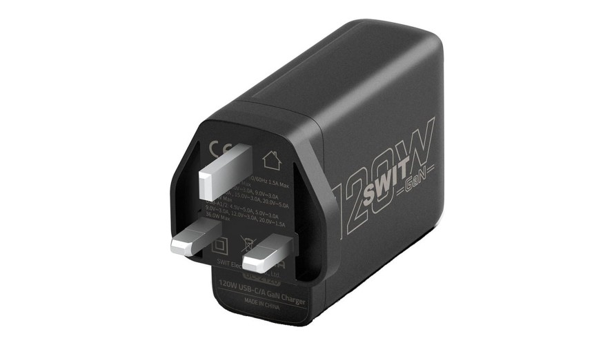 SWIT UC-2120U – GaN зарядно 120 W с 2 × USB-C и 2 × USB-A