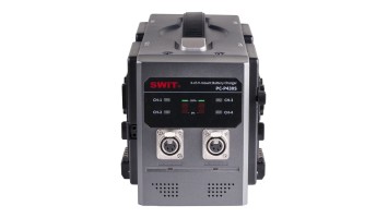 SWIT PC-P430S – 4-канално V-mount зарядно с 2 × XLR изход